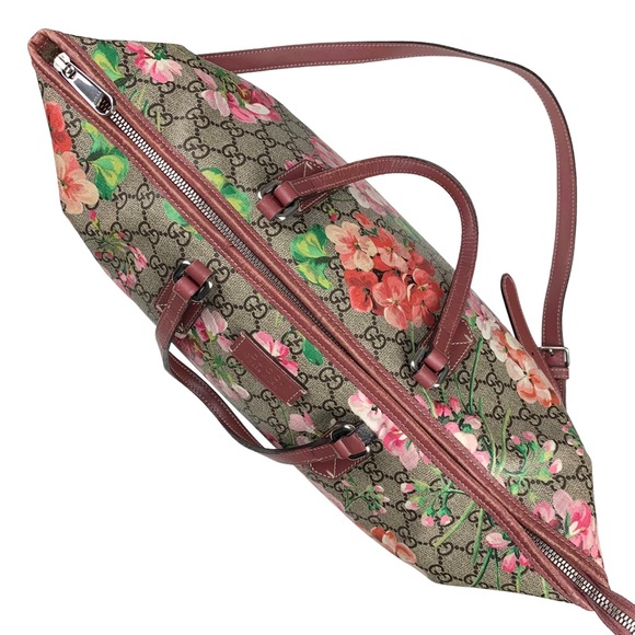 GUCCI Floral Booms Supreme Monogram 2 Way Tote Bag - Picture 9 of 15